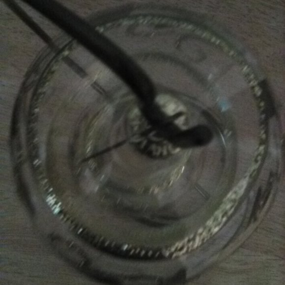 2 Clear Ornaments with Gold Accents - Picture 2 of 7